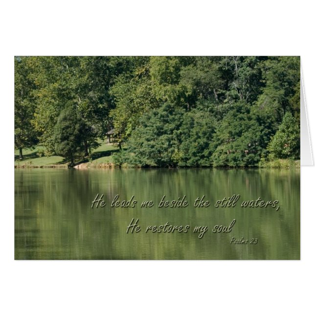Psaume 23 Il me conduit à côté des eaux calmes (Devant horizontal)