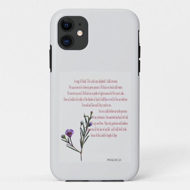 Psaume 23 Je Ne Manque Rien De coque iphone Floral (Dos)