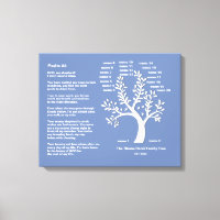 Psaume 23 MSG | Art de la toile de l'arbre de fami