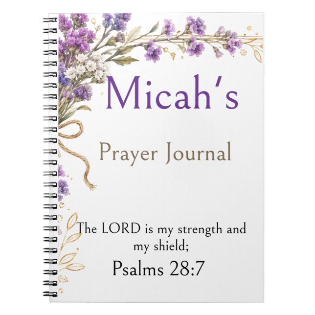 Psaume 28:7 Verset Biblique, Journal de Prière Vio (Devant)