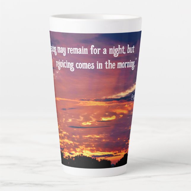 Psaume 30:5 Latte Mug (Devant)