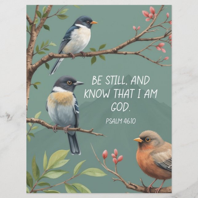 Psaume 46:10 Bible chrétienne Verse Image (Devant)