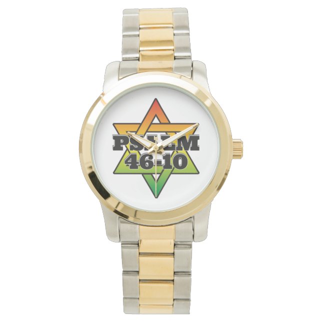 Psaume 46-10 - Montre Deux Tons Surdimensionnée (devant)