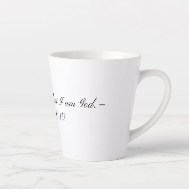 Psaume 46:10, Mug Latte Cadeau (Droite)