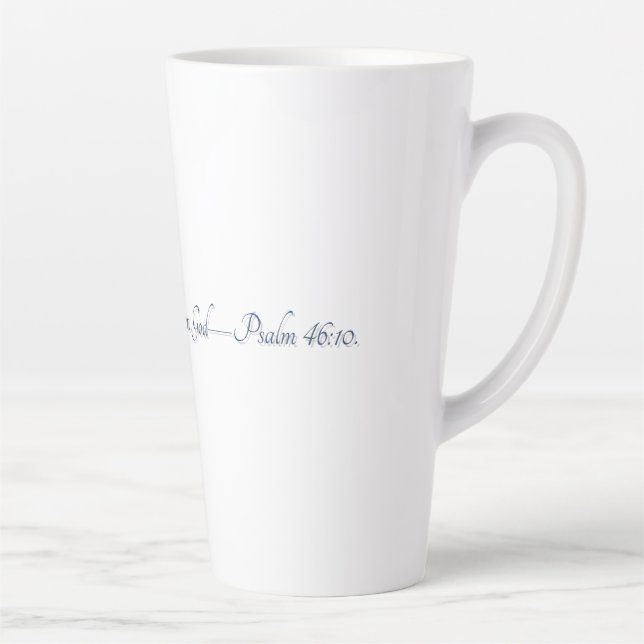 Psaume 46:10, Mug Latte Cadeau (Droite)
