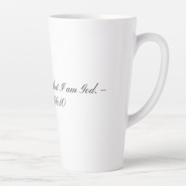 Psaume 46:10, Mug Latte Cadeau (Droite)