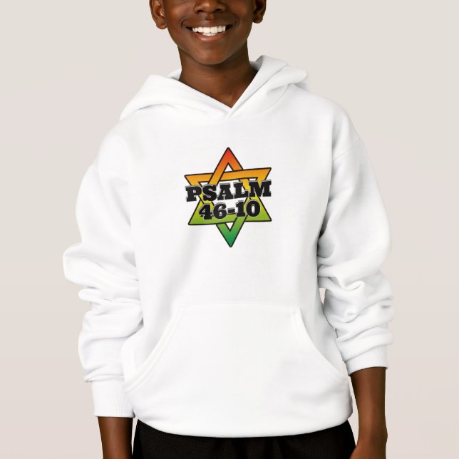 Psaume 46-10 - Pullover à capuche pour enfants (Devant)