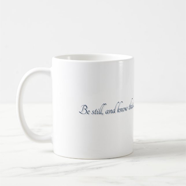 Psaume 46:10, (Style 2), Tasse Cadeau (Gauche)