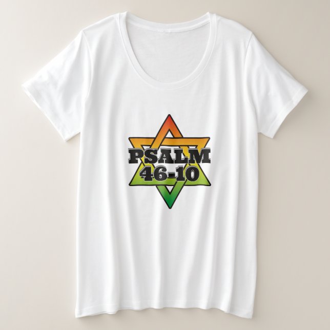 Psaume 46-10 - T-shirt taille plus pour femmes (Design devant)