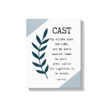 Psaume 55:22 Décor Mur En Toile Enveloppé Chrétien