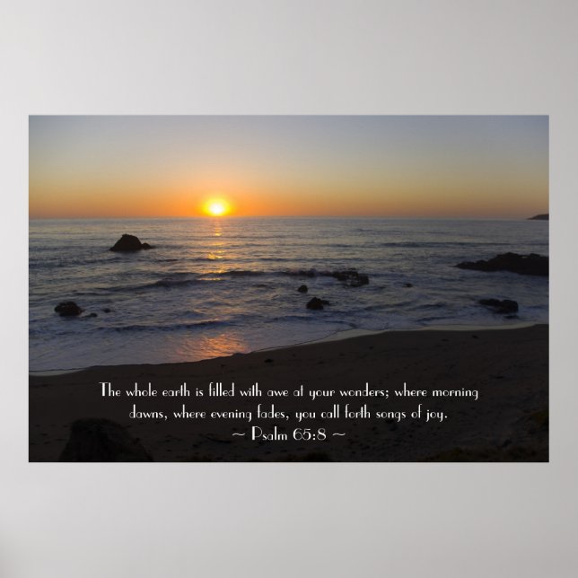 Psaume 65:8 Poster (Devant)