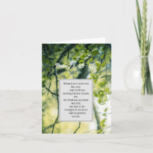 psaume 73: 25-26, carte pliée chrétienne