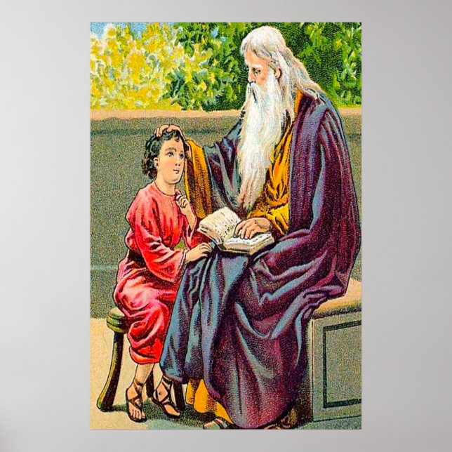 Psaume 78:1-7 Enseigner aux enfants Poster de Dieu (Devant)