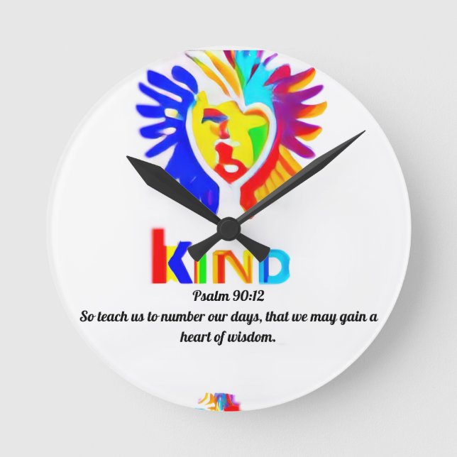 Psaume 90:12 LK Logo Horloge - Temps avec but (Recto)