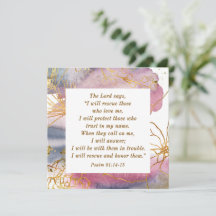 Psaume 91:14-15 Lord dit que je Secourrai Bible Ca