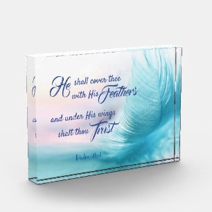 Psaume 91:4 Bloc photo du roi James