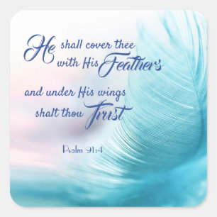 Psaume 91:4 Rois James Stickers Carré