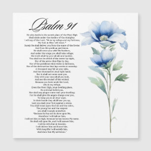 Psaume 91 Aquarelle Fleur Bleue Écritures Biblique
