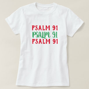 Psaume 91 Bible Écriture Girls T-shirt chrétien