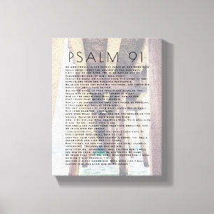 Psaume 91 Rustic Beach Pier Bible Verse Toile Prin