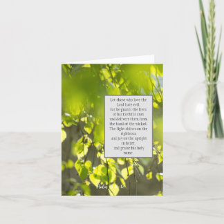 Psaume 97:10-12, carte pliée chrétienne