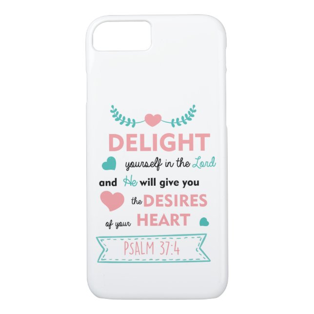 Psaume Bible Verse Christian iPhone 7 Coque (Dos)