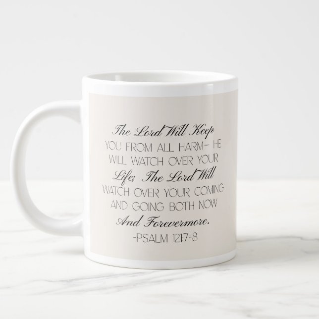 Psaumes 121:7-8 Mug Verset Biblique Espoir (Gauche)