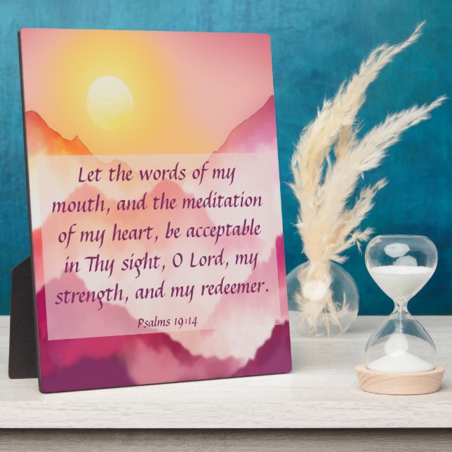 Psaumes 19:14 Plaque (Côté)