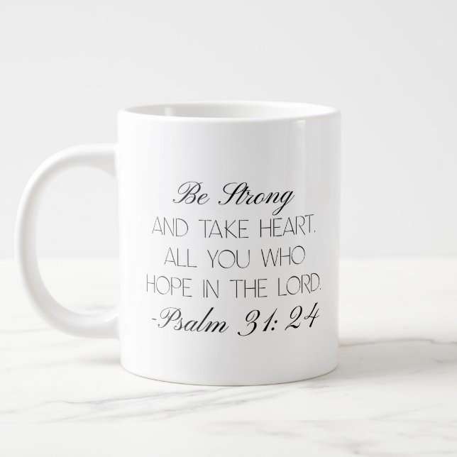 Psaumes 31:24 Mug Verset Biblique Espoir (Gauche)
