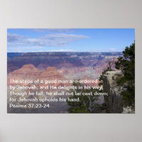 Psaumes 37:23-24 Poster