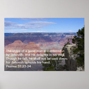 Psaumes 37:23-24 Poster
