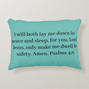 Psaumes 4:8 / Coussin d'accent