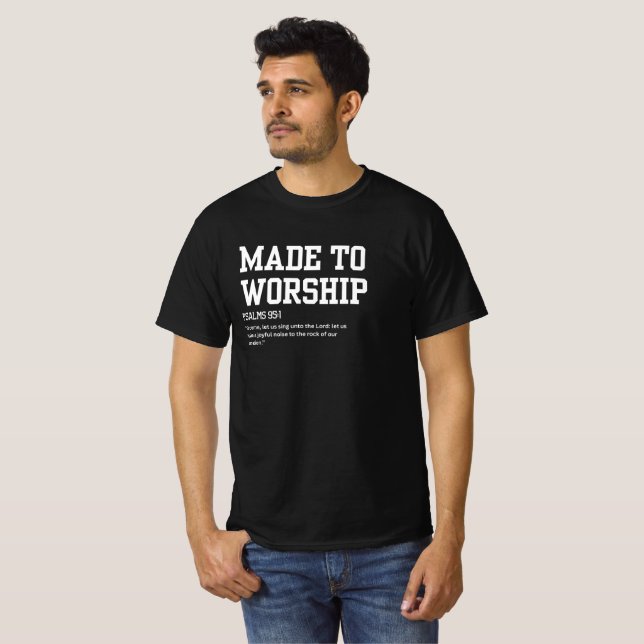 Psaumes 95:1 Mens T-Shirt (Devant entier)