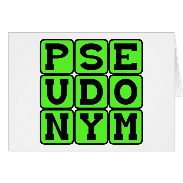 Pseudonyme, Alias (Devant horizontal)