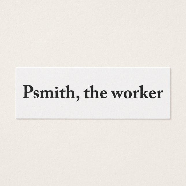 Psmith, carte de profil de collaborateur (Devant)
