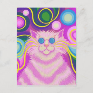 Psy-cat-delic Pink carte postale verticale