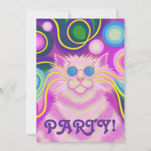 Psy-cat-delic Pink invitation