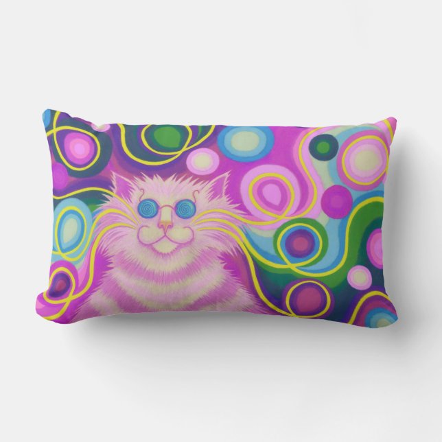 Psy-cat-delic Pink jetter oreiller (Recto)
