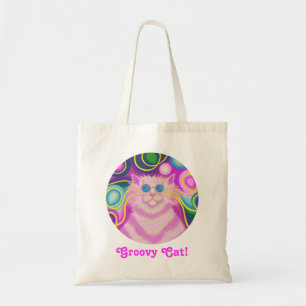 Psy-cat-delic Pink rond "Super Cat" sac fourre-tou