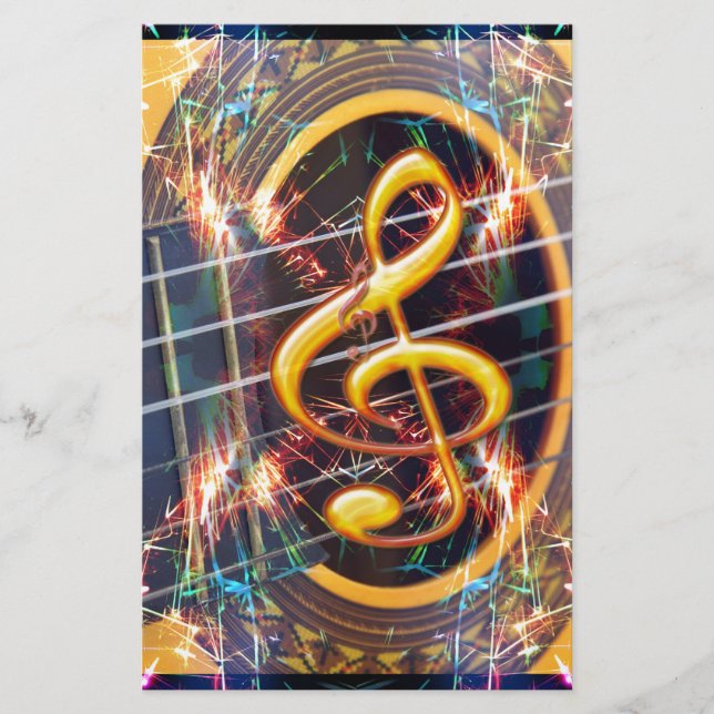 Psychadélique Accoustique Guitare, conception de l (Devant)