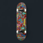 Psychedelic Deck for Skateboard<br><div class="desc">Make this Psychedelic Deck your own by adding your text. To access advanced editing tools, please go to "Personalize this template" and click on "Details", scroll down and press the "click to customize further" link.</div>