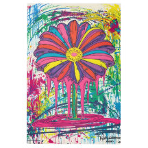 psychedelic flower dripping in paint 