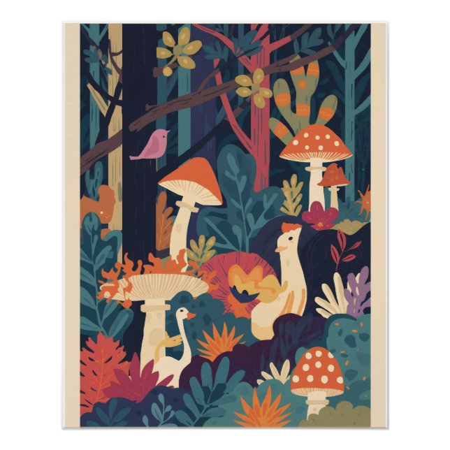 Psychedelic forest poster (Devant)