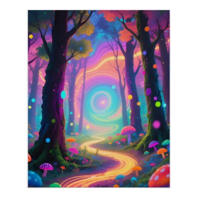 Psychedelic forest poster (Devant)