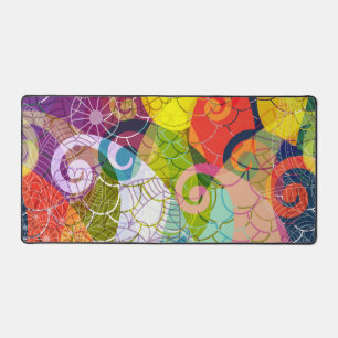 Psychedelic Paisley Design Desk Mat