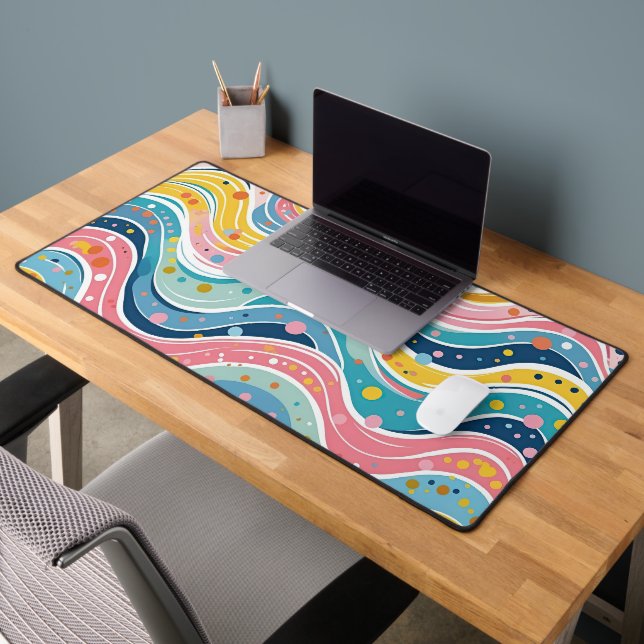 Psychedelic Pastel Rainbow Wave Design (Bureau 2)