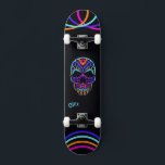 Psychedelic Skull Skateboard<br><div class="desc">Make this Psychedelic Skull Skateboard your own by adding your text. To access advanced editing tools, please go to "Personalize this template" and click on "Details", scroll down and press the "click to customize further" link. Ideal for any Occasion such as birthday or Graduation, for outdoor skateboarders who love the...</div>