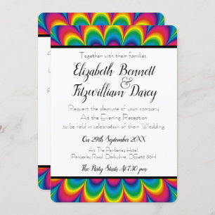 Psychedelic Tie Dye Soir Invitation