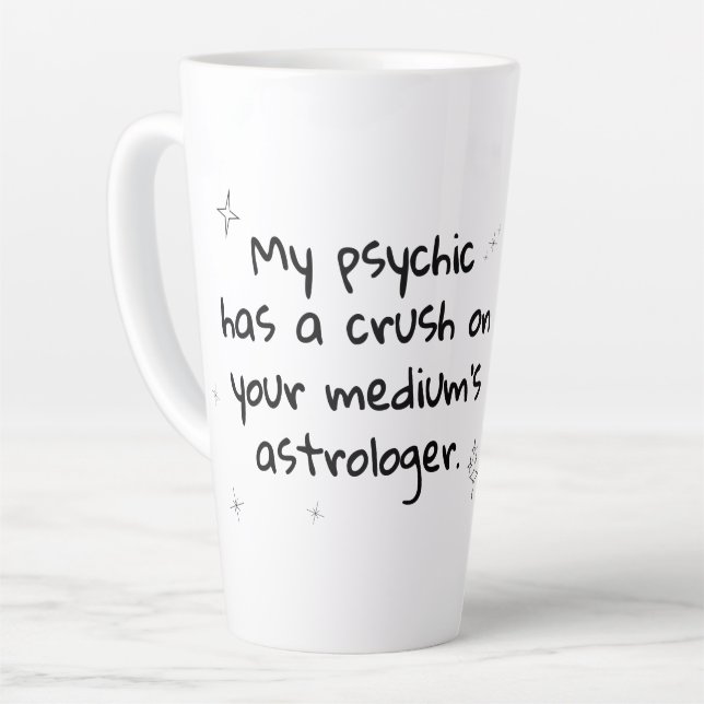Psychique Moyen Astrologie latte mug (Angle gauche)