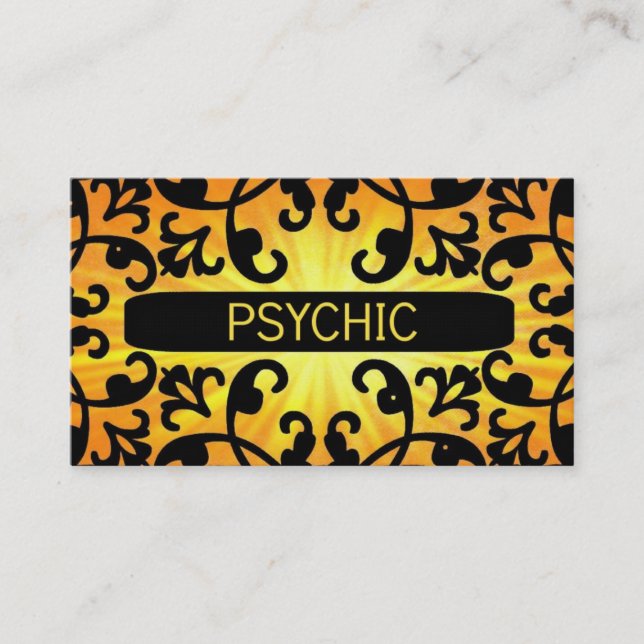 Psychique Sunshine Damask Carte de visite (Devant)